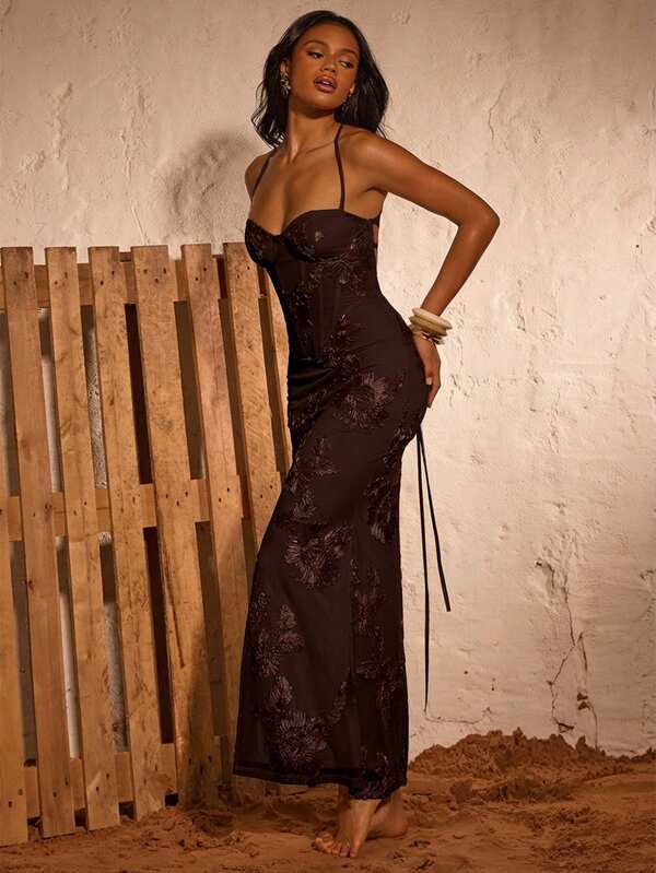 decadence strapless maxi dress brown reviews Odela Strapless Drop Waist Maxi Dress | Chocolate | Womens