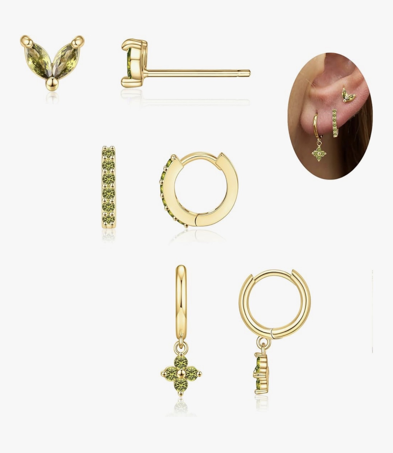 12 months Birthstones Earring Stack Inspo ✨ cover photo collage