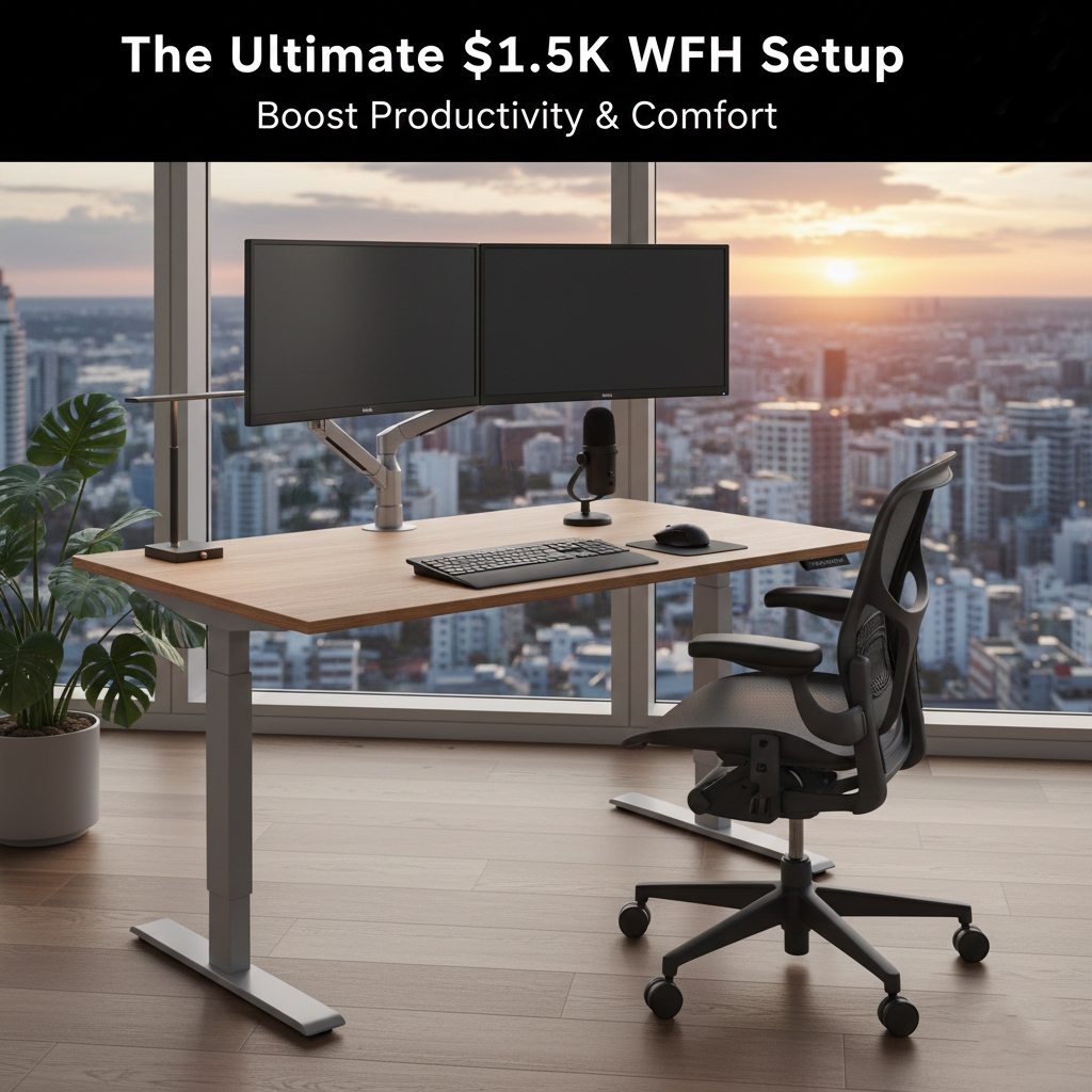 ​💻 The Ultimate $1.5K WFH Setup: Boost Productivity & Comfort cover photo collage
