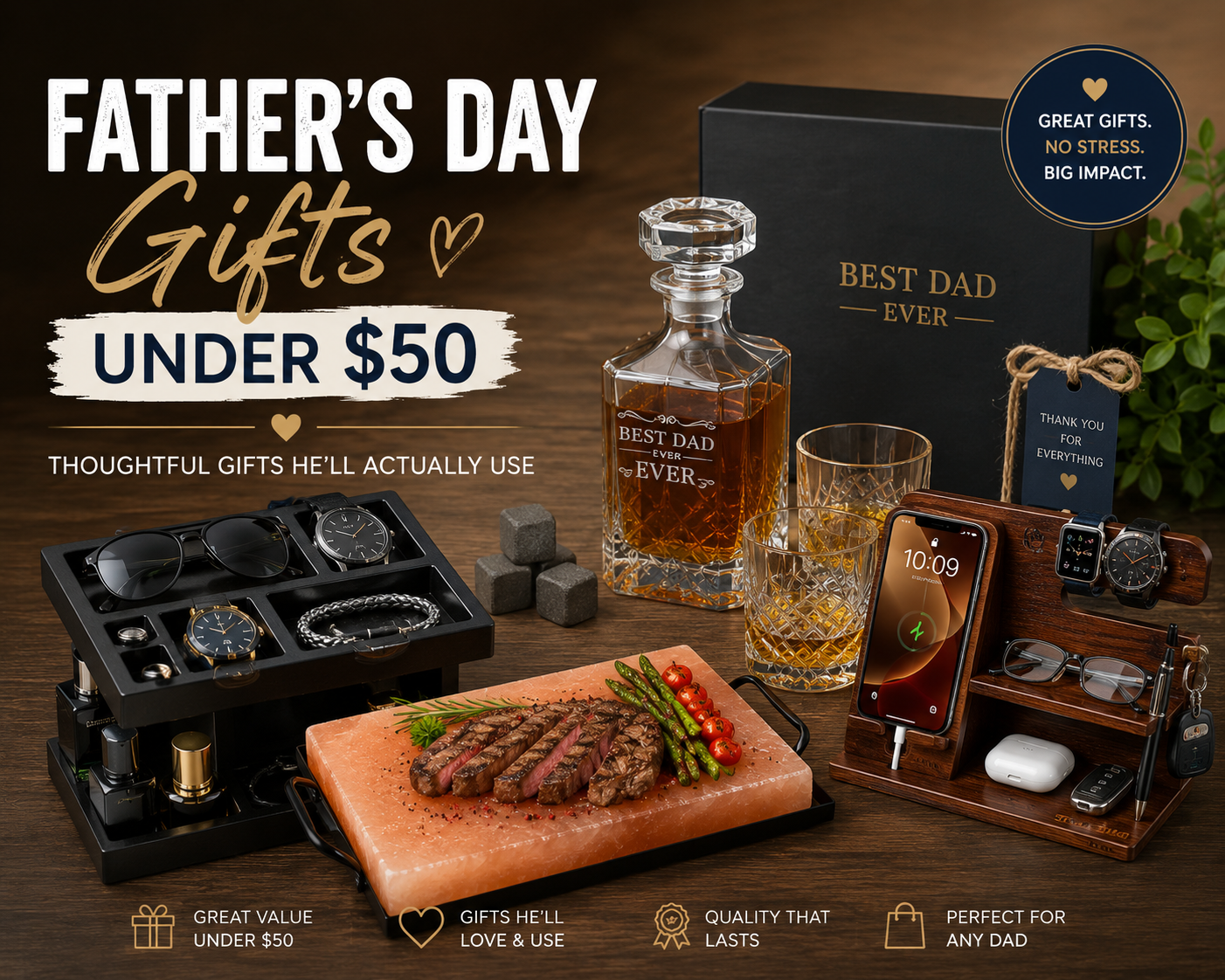 Fathers Day Gifts Under $50 cover photo collage