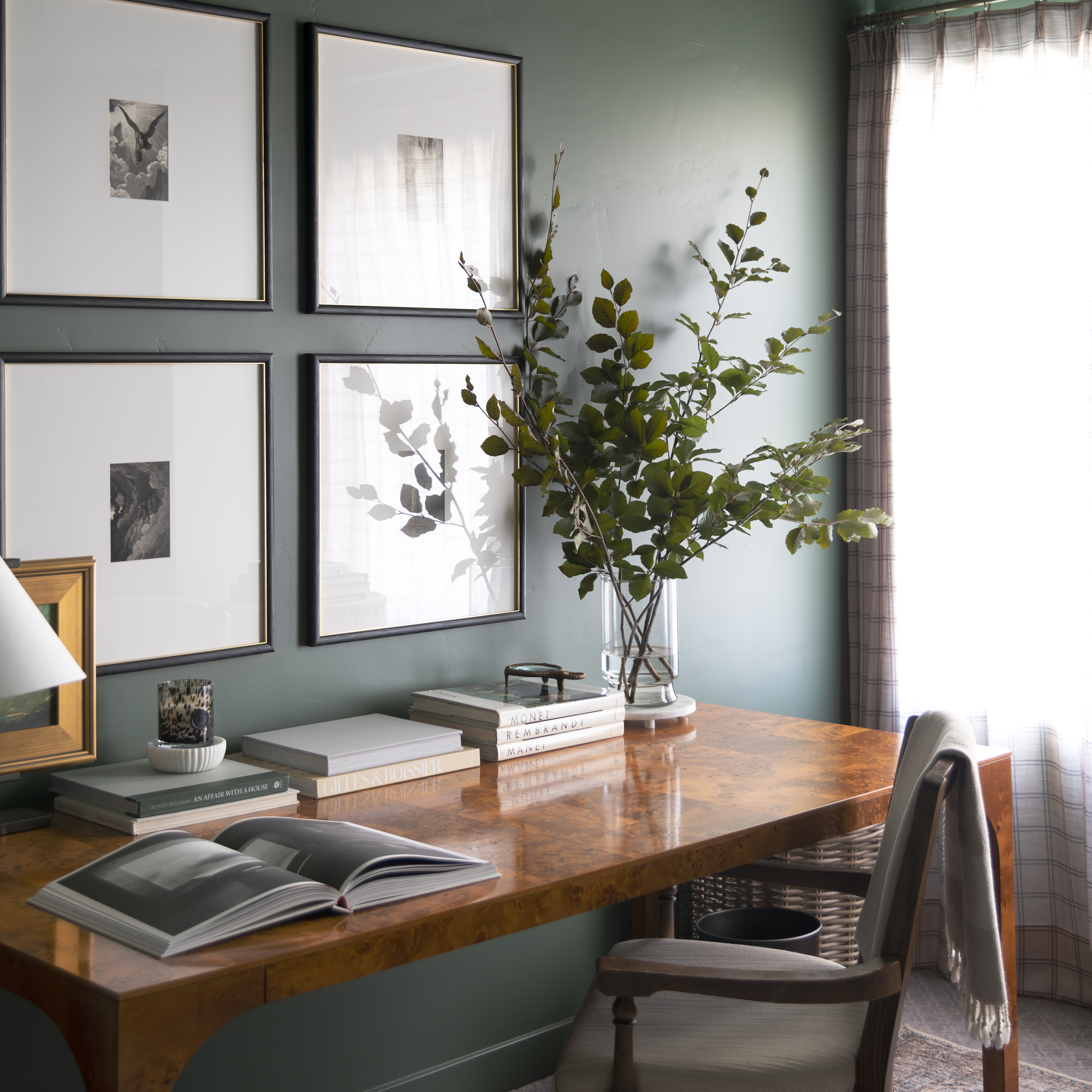 Moody Green Home Office Furniture & Decor cover photo collage