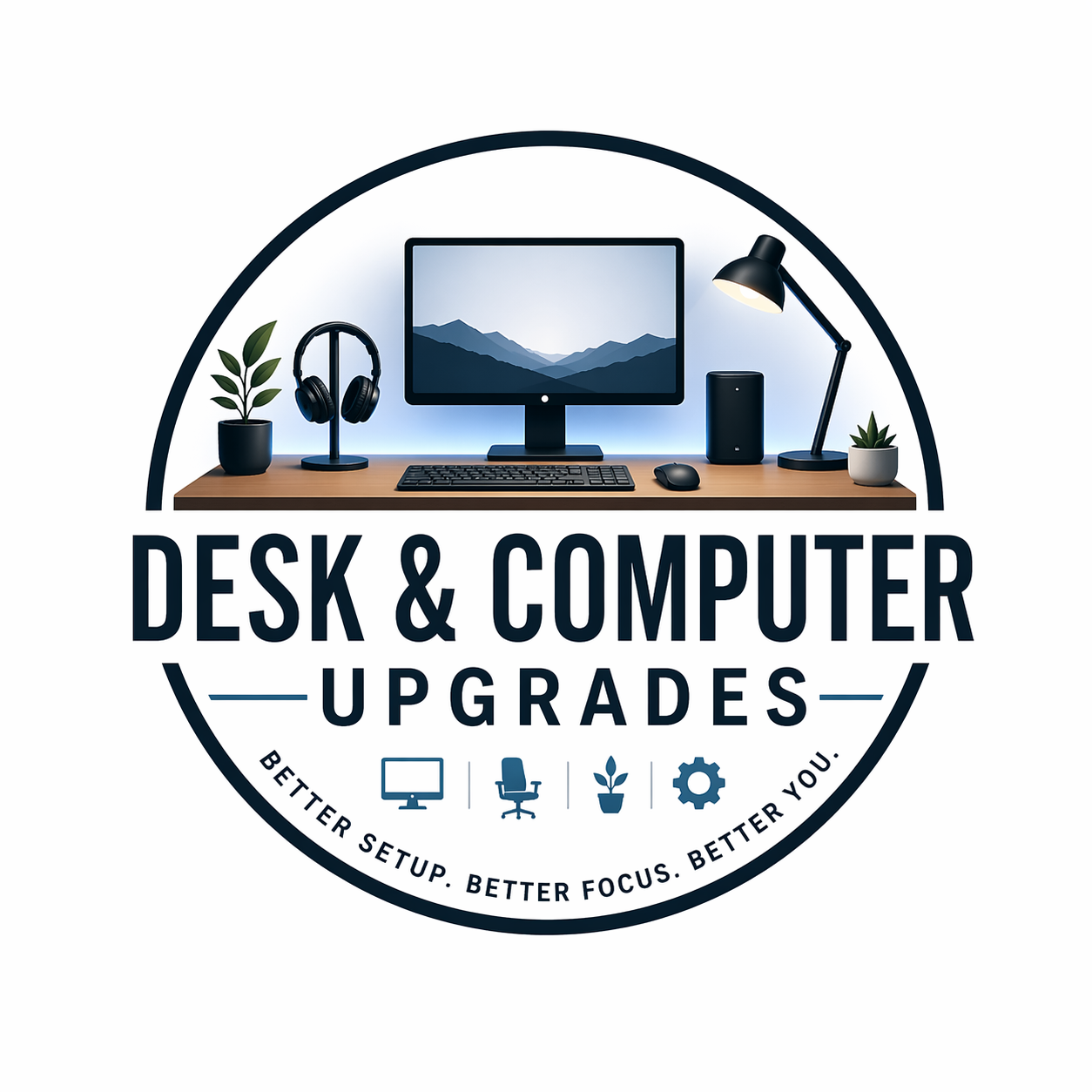 Desk & Computer Upgrades That Make You Actually Want to Sit Down and Get Things Done Productivity Setup Essentials & Workspace Gear #ad cover photo collage
