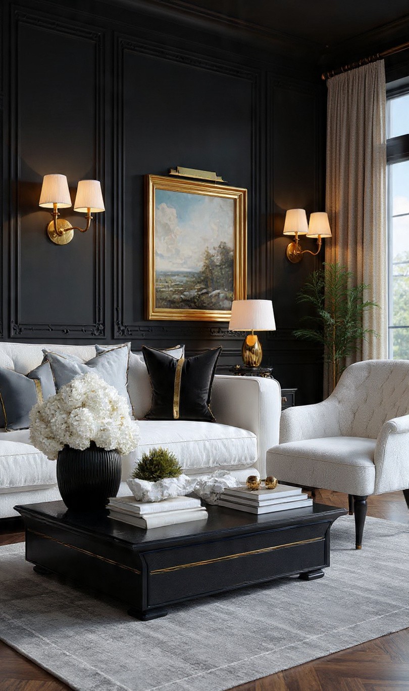 ✨ Moody Luxury Living Room (Shop The Look). cover photo collage