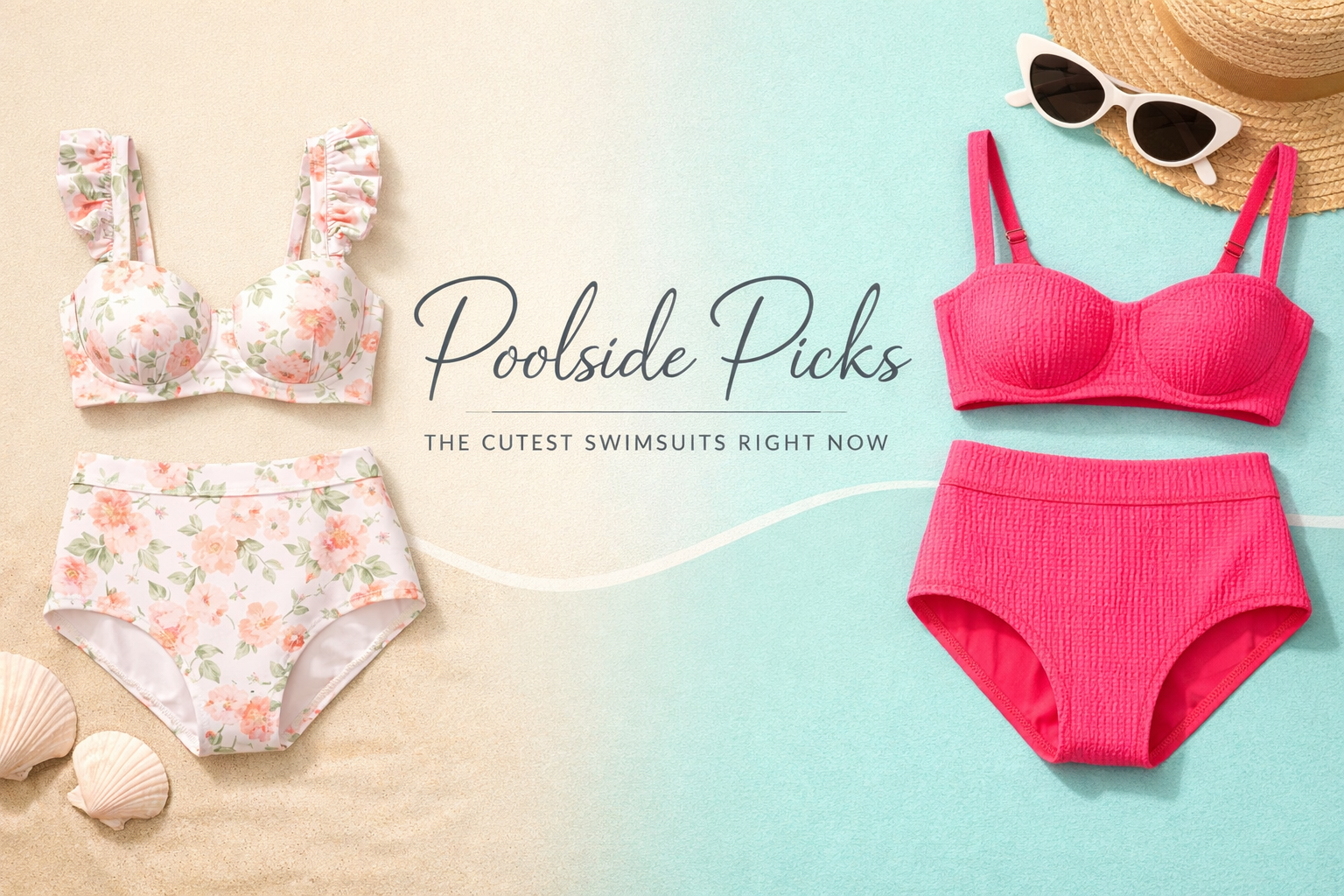 Poolside Picks: The Cutest Swimsuits Right Now cover photo collage