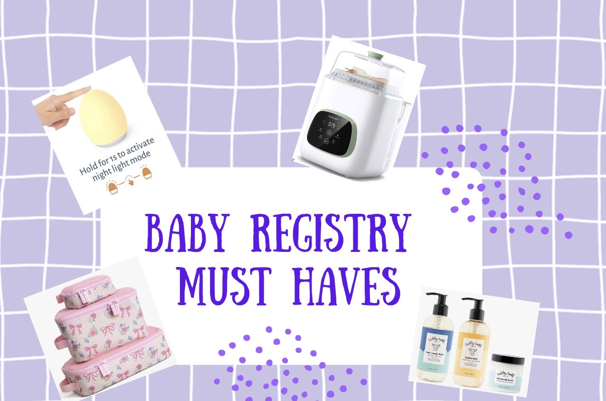 Baby registry must haves cover photo collage