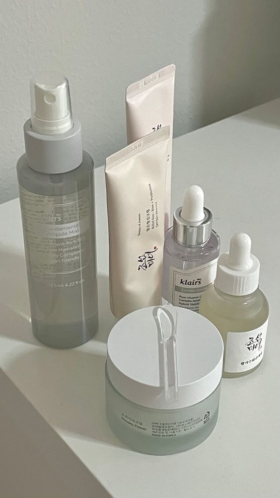 Skincare products🫧🧴 cover photo collage