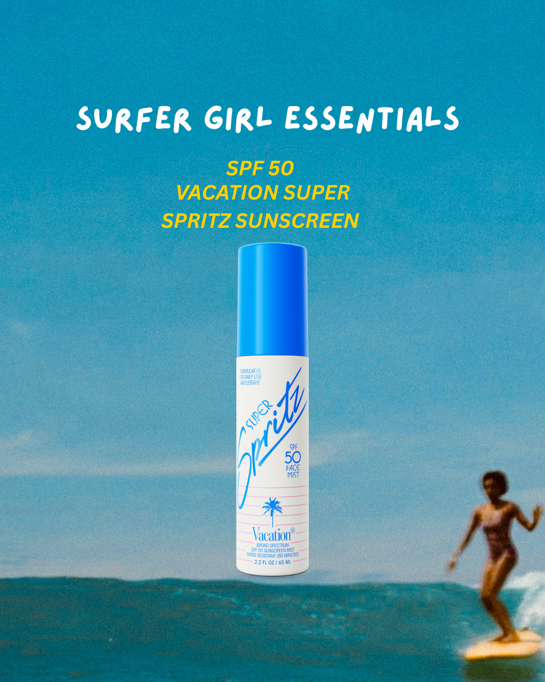 Surfer Girl and Vacation Essentials 2026 🌞 cover photo collage