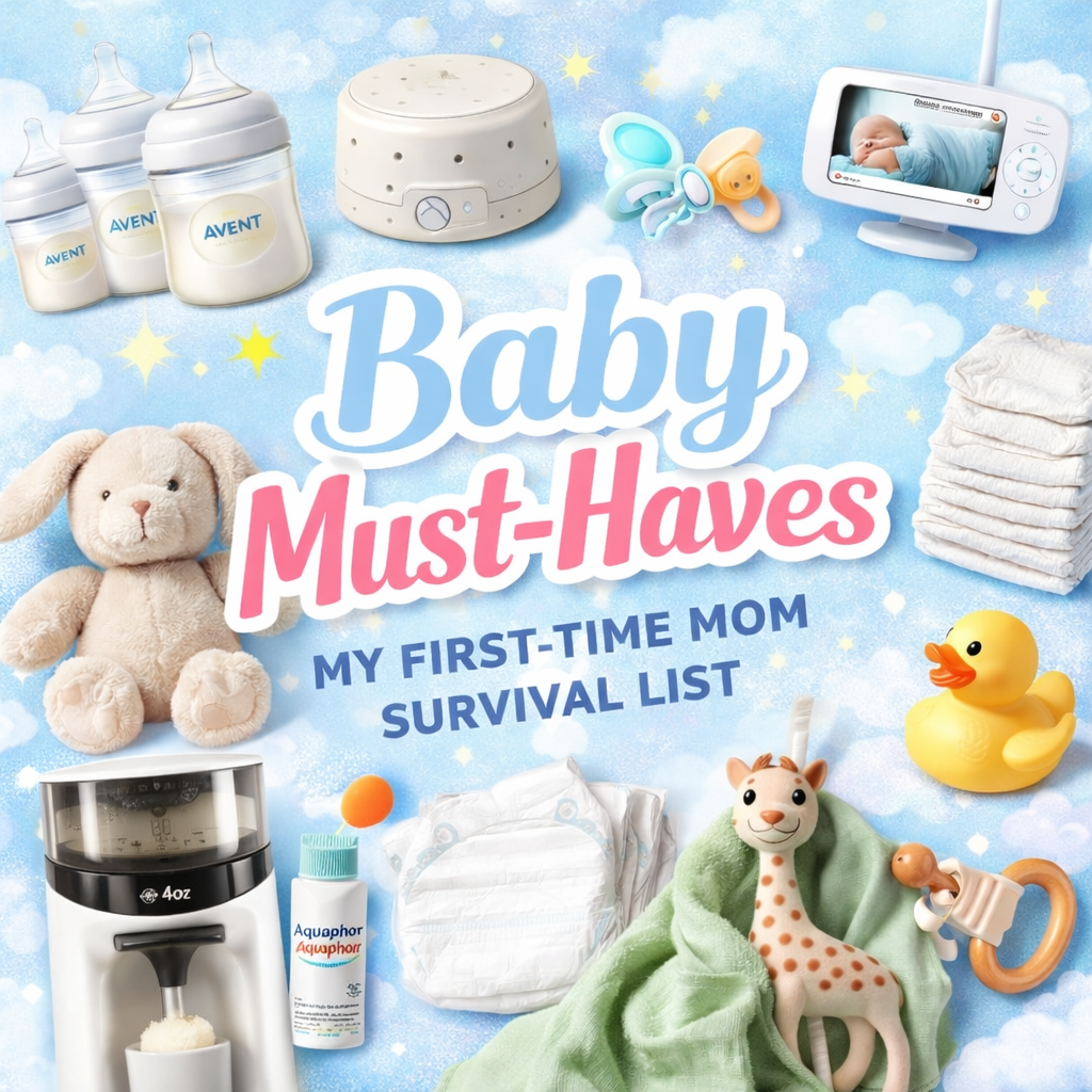 Baby Must-Haves: My First-Time Mom Survival List cover photo collage