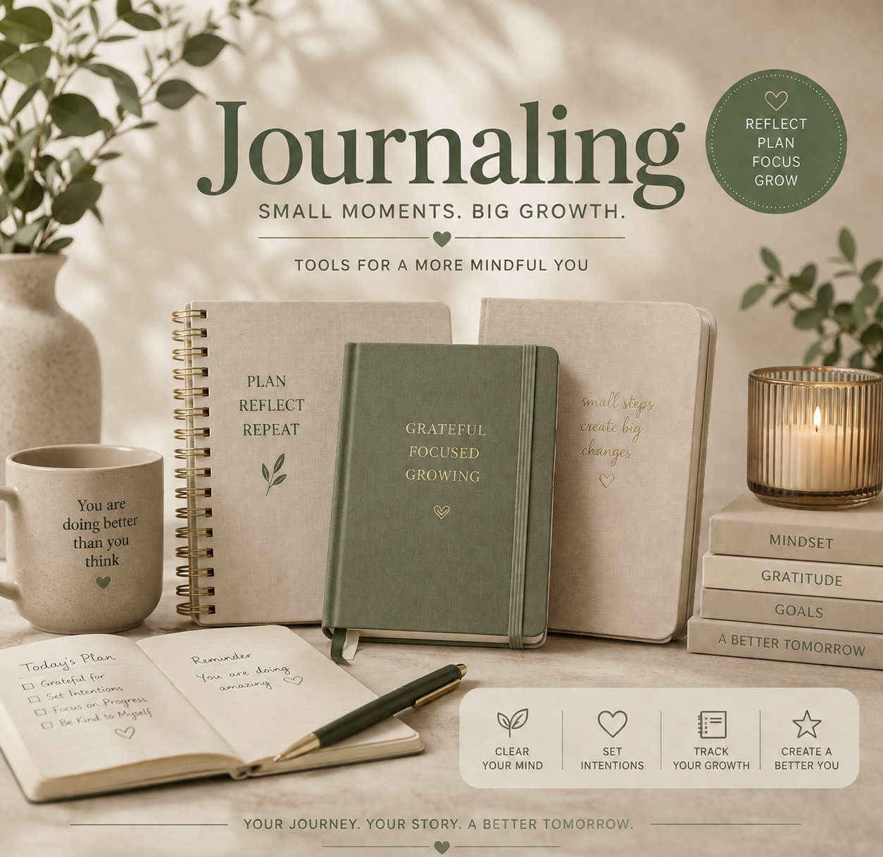 Journaling Essentials: Everything You Need to Get Started cover photo collage