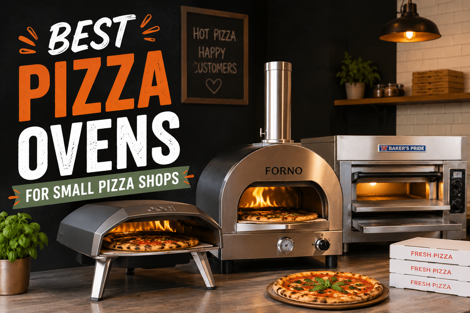 “Best Pizza Ovens for Small Pizza Shops” cover photo collage