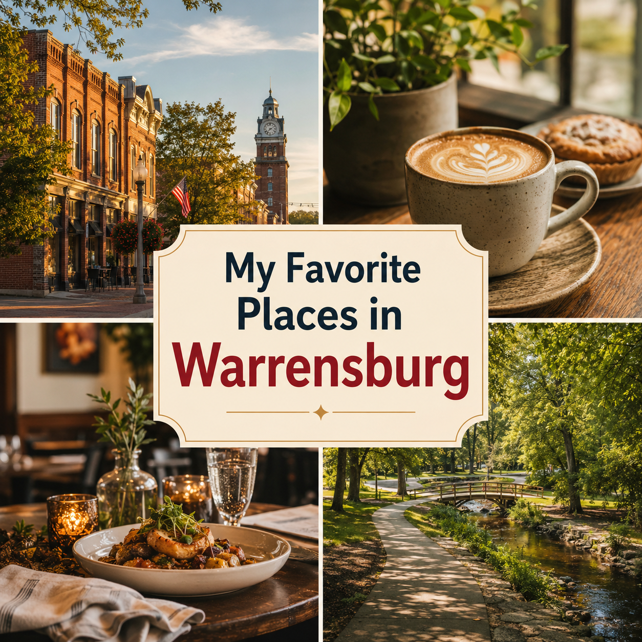 My Go-To Spots in Warrensburg, MO cover photo collage