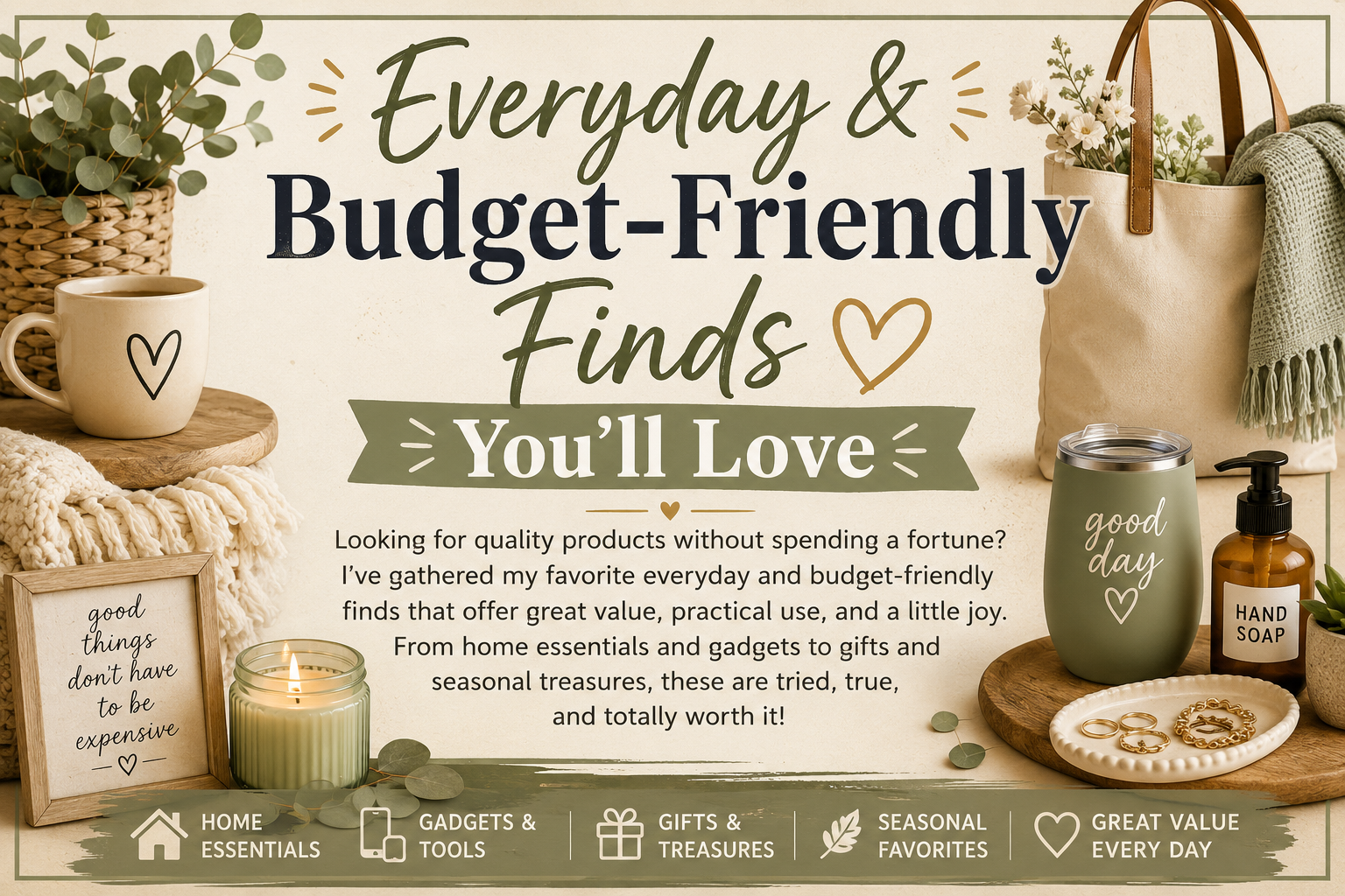 Everyday & Budget-Friendly Finds You’ll Love cover photo collage