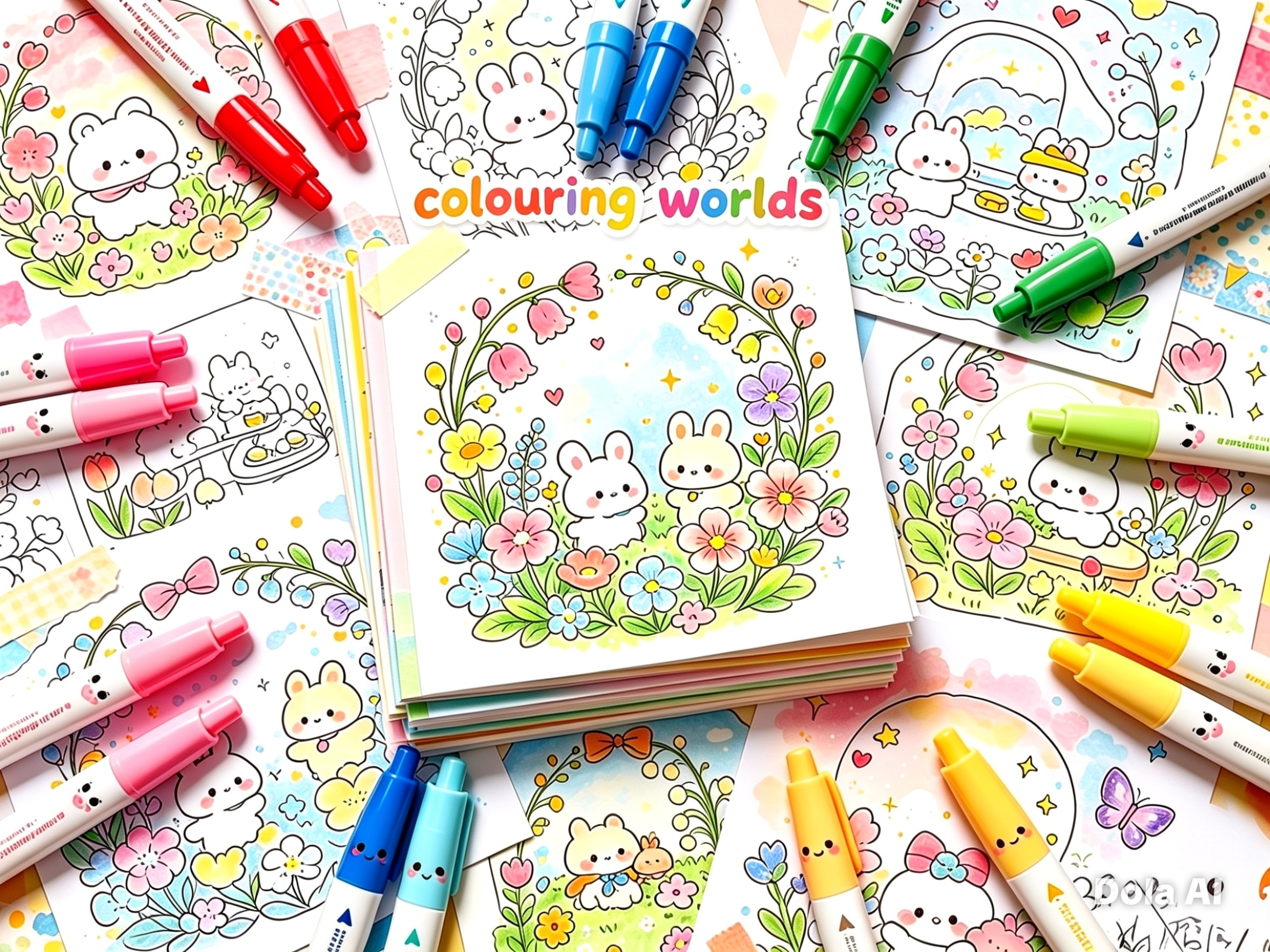 🎨Top colouring books to collect and create 🎨 cover photo collage