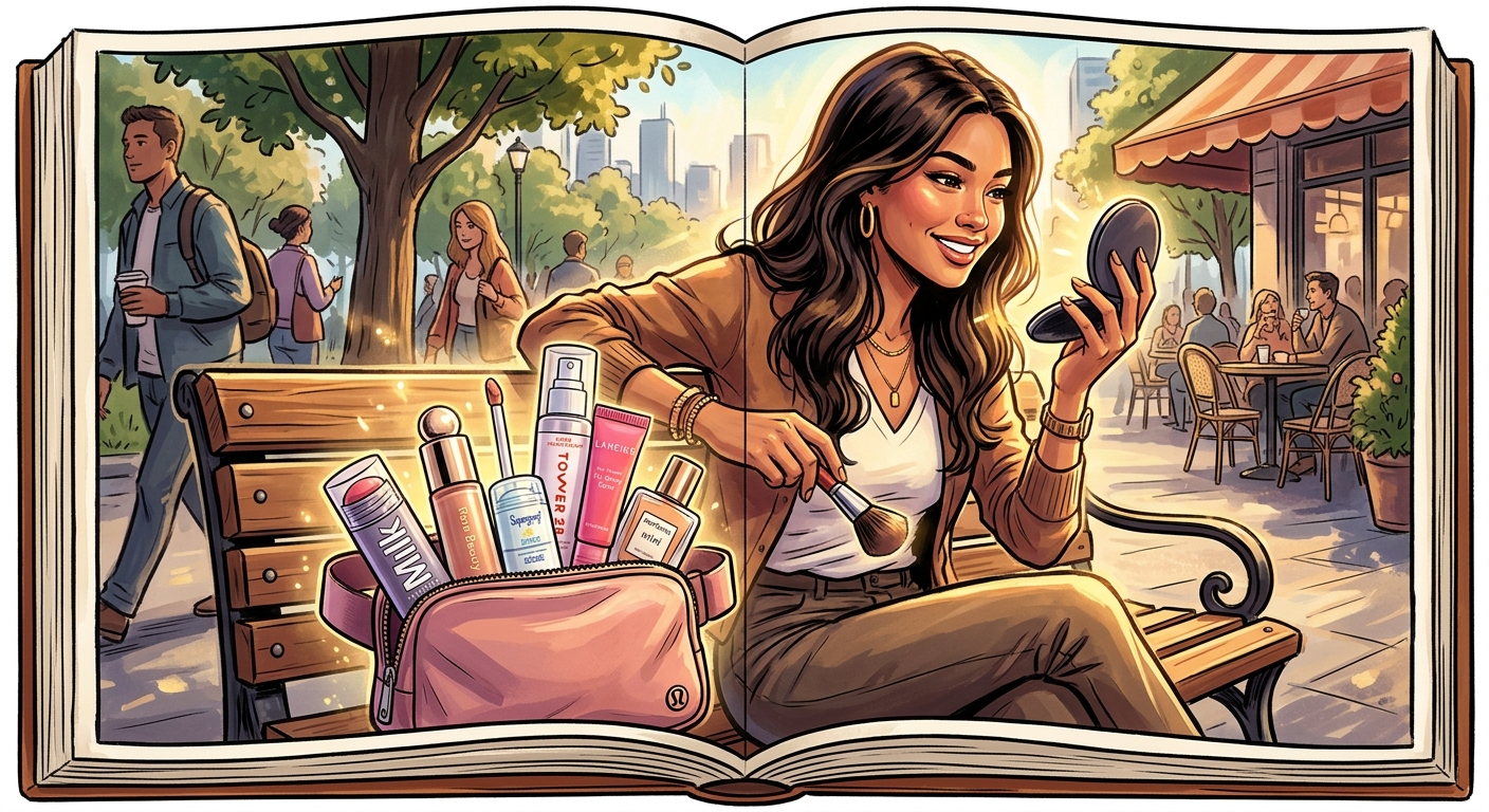 The On-the-Go Glow Edit: Handbag Beauty Essentials cover photo collage