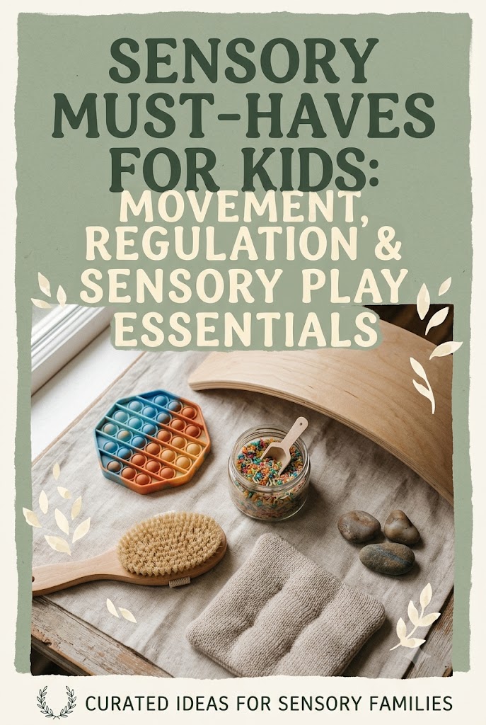 Sensory Must-Haves for Kids: Movement, Regulation & Sensory Play Essentials cover photo collage