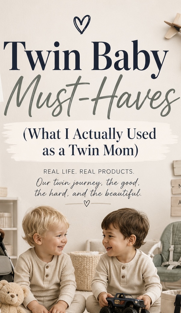 Twin Baby Must-Haves (What I Actually Used as a Twin Mom) cover photo collage
