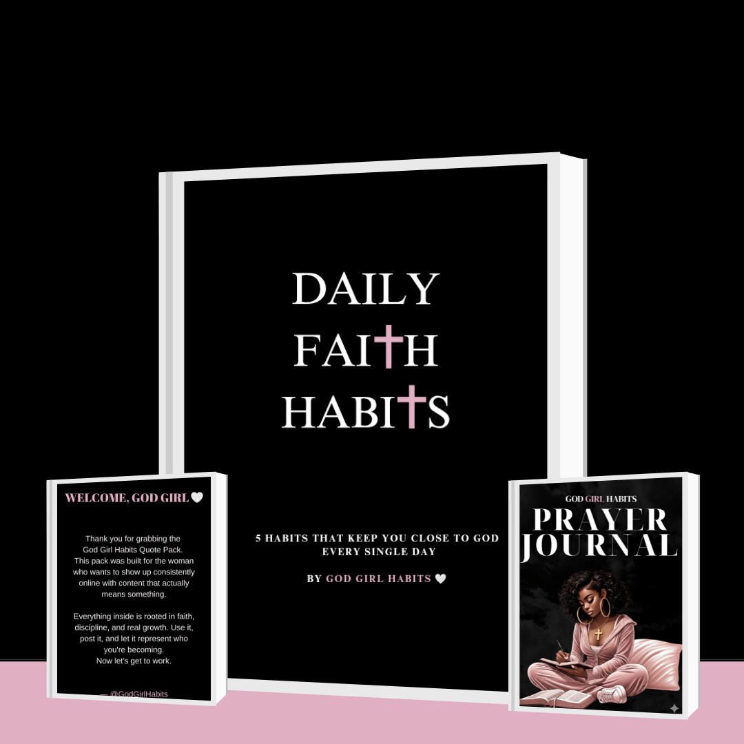 Daily Faith Essentials — Tools to Help You Stay Close to God Every Day 🤍 cover photo collage