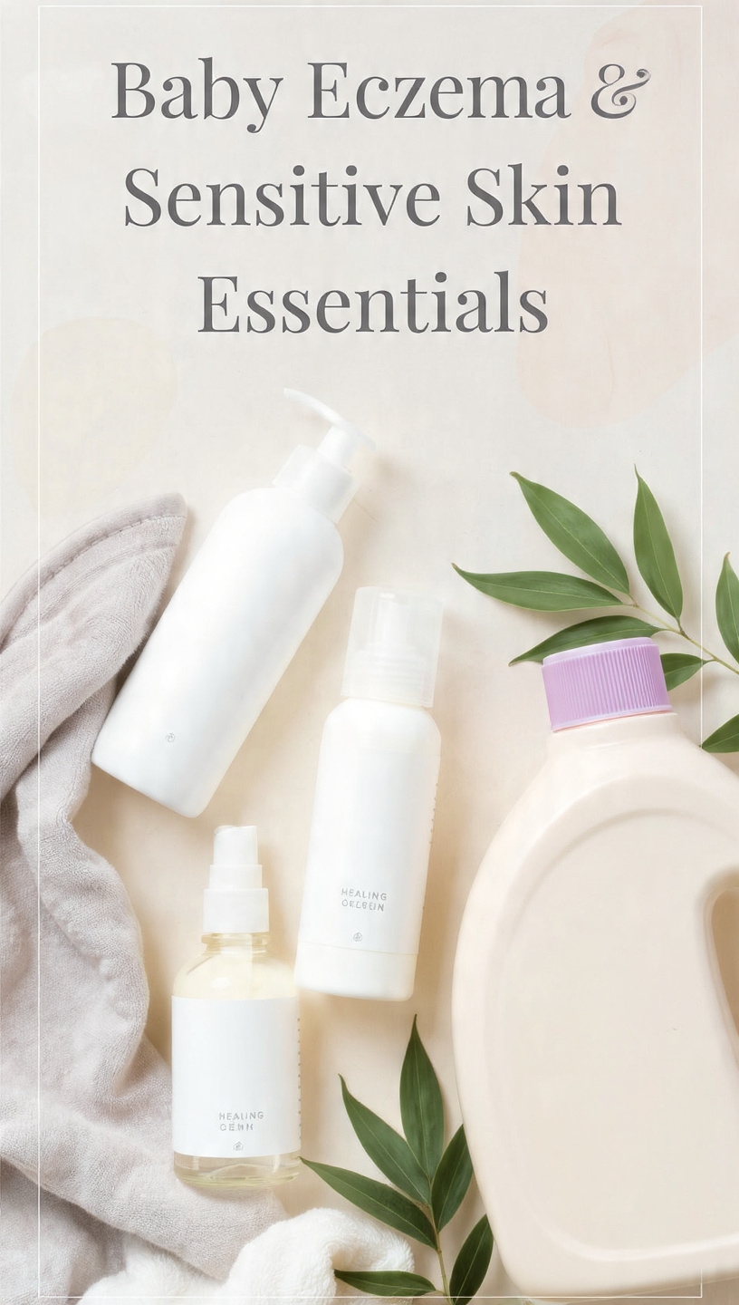 Baby Eczema and Sensitive Skin Essentials Under $50.
(What actually helped my baby's sensitive skin) cover photo collage