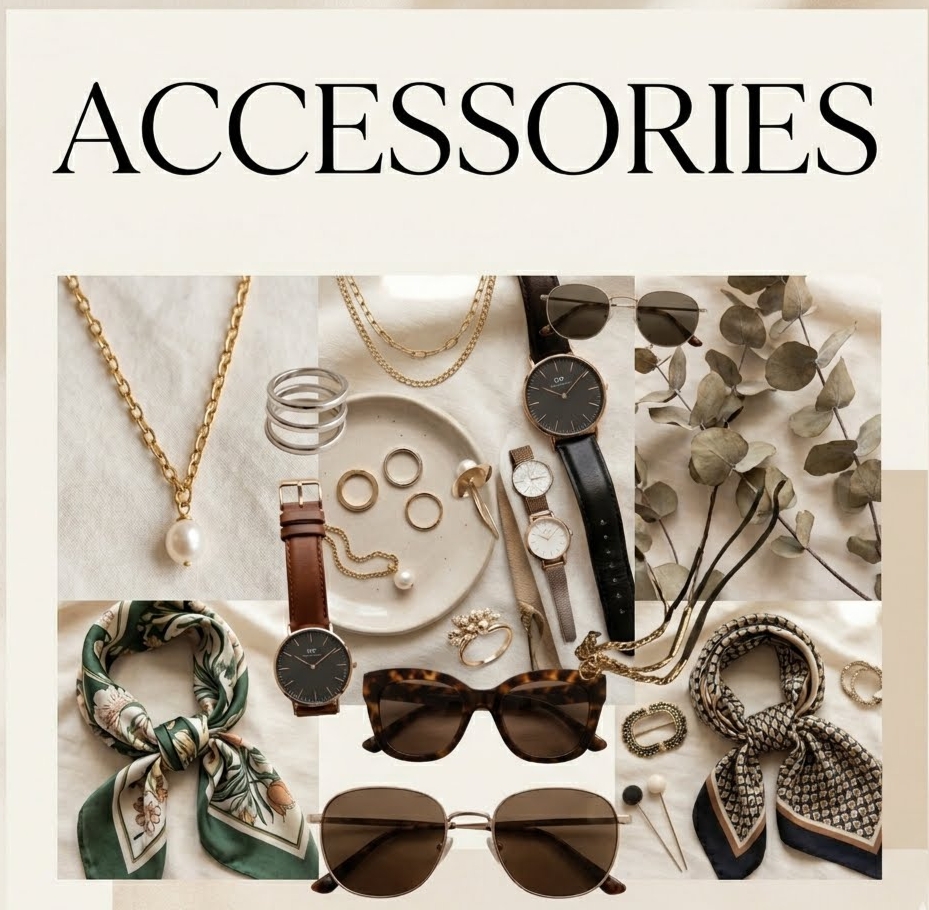 Aesthetic Clean-Girl Jewelry & Vital Beauty Tools cover photo collage