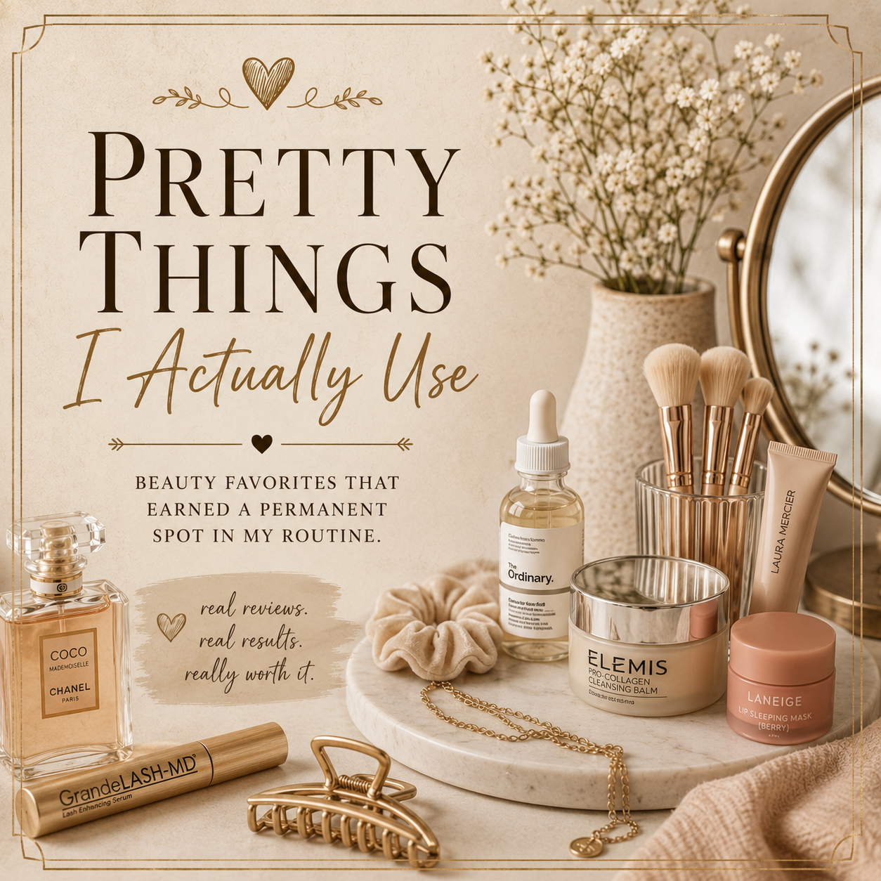 Pretty things I actually use ✨ cover photo collage