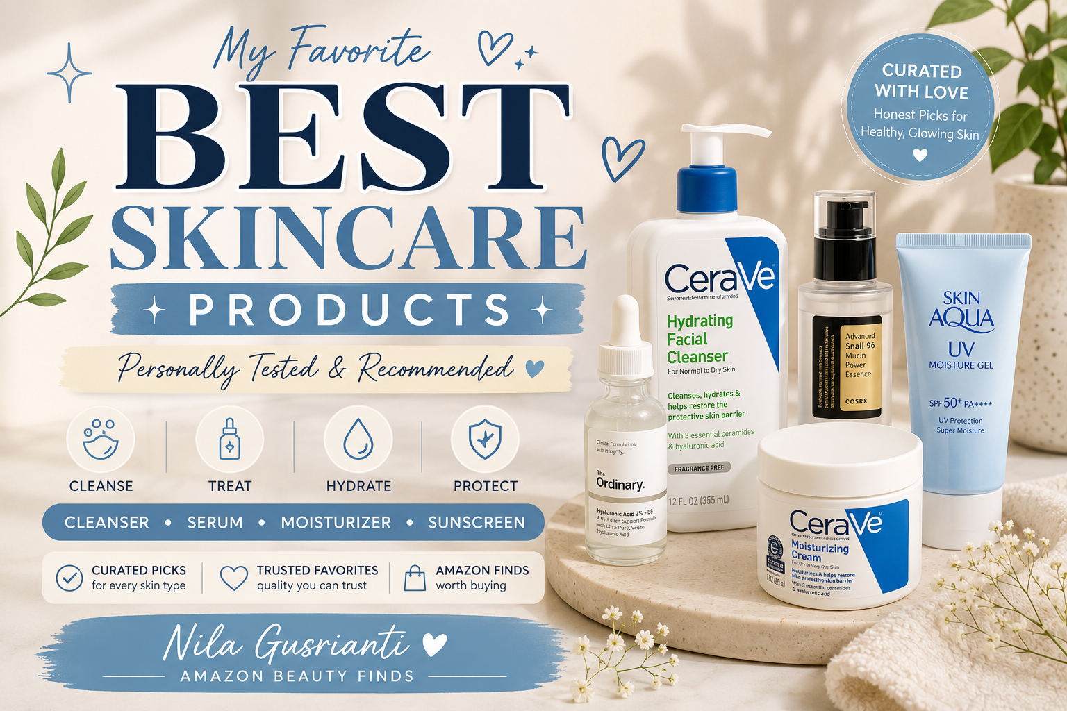 ✅ Best Skincare Products cover photo collage