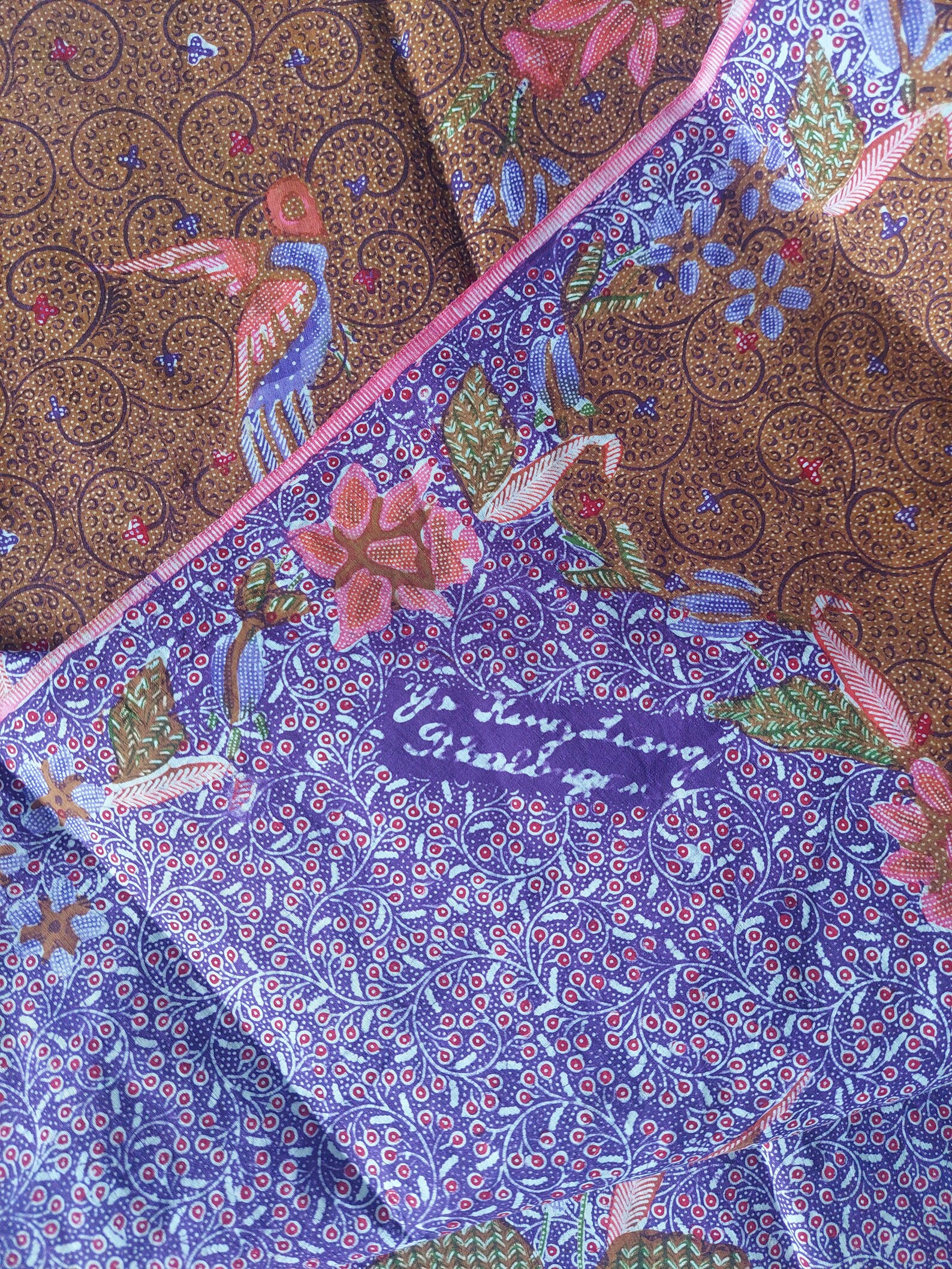 🇮🇩 Rare Antique Batik Tulis — Hand Drawn Indonesian cover photo collage