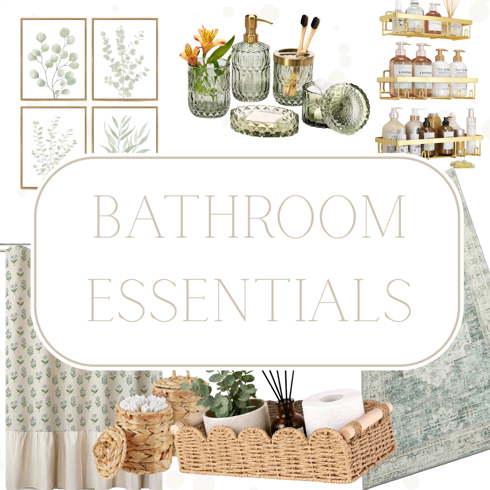 Bathroom Essentials cover photo collage