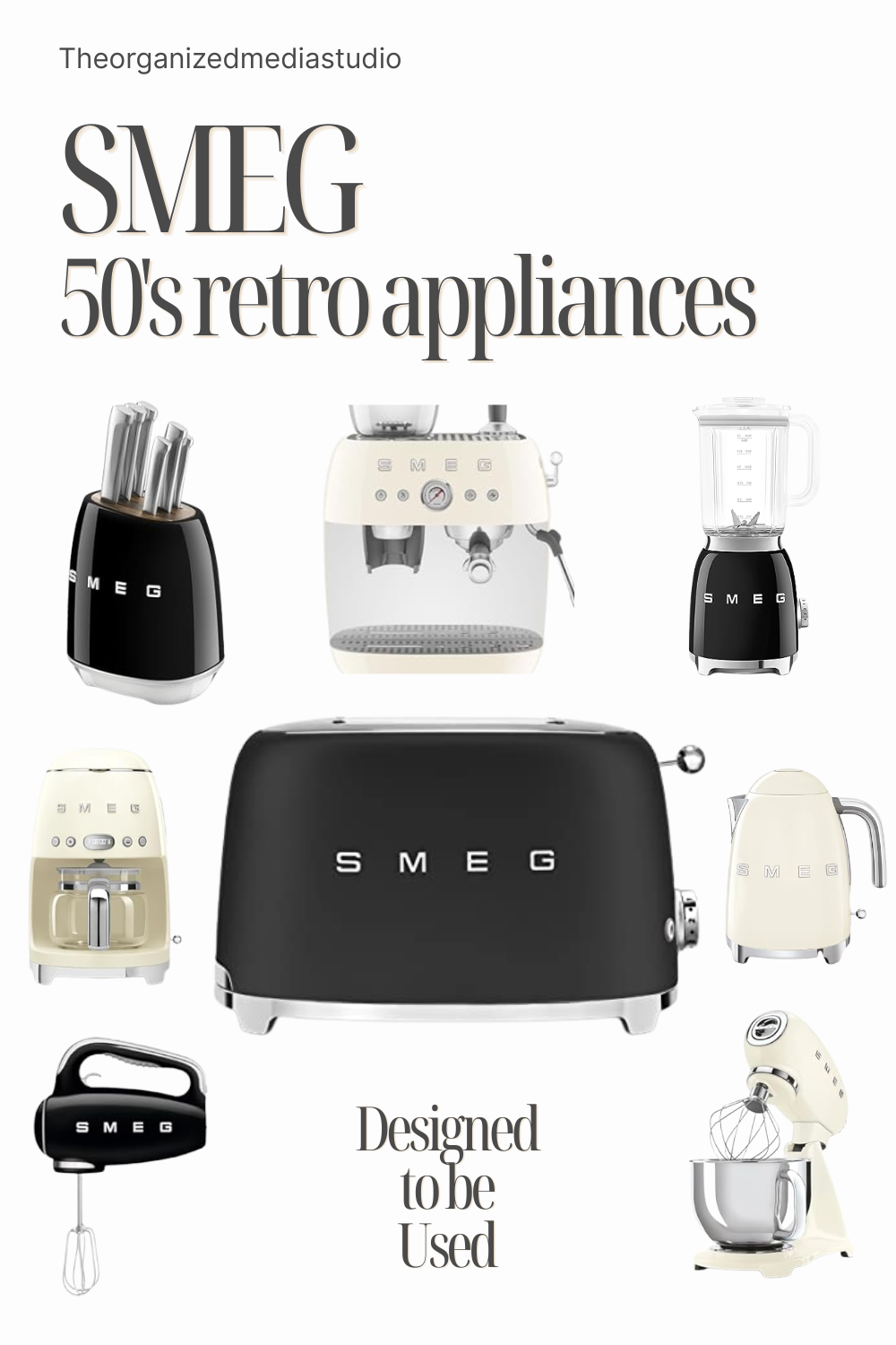 SMEG: Black and Cream cover photo collage