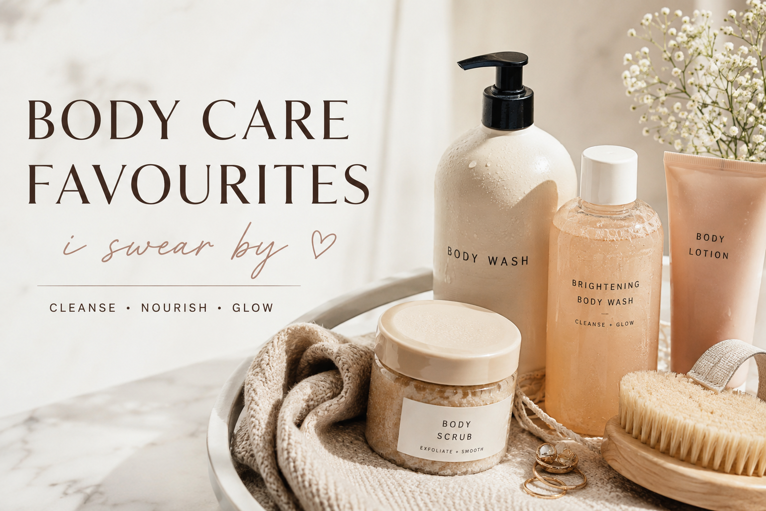 Body Care Favourites I Swear By cover photo collage