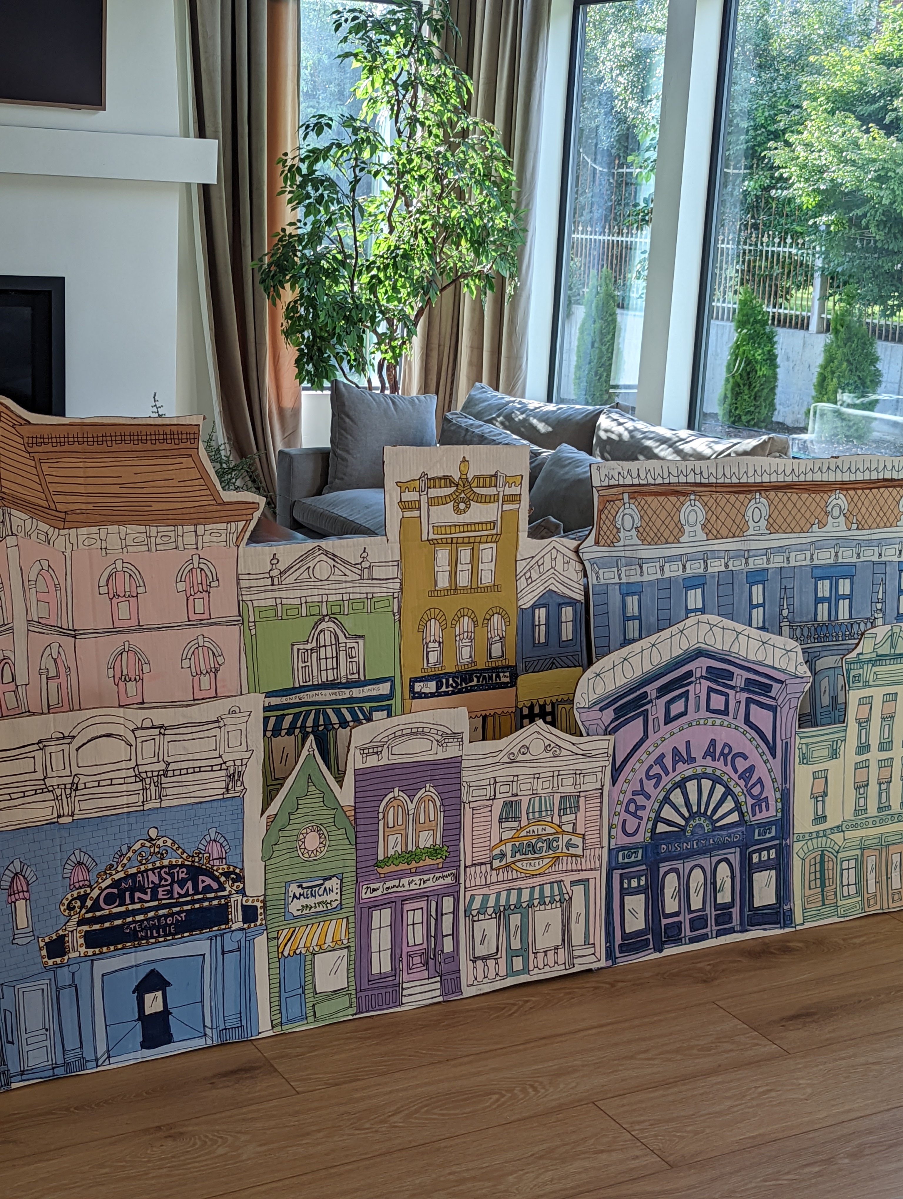 DIY Disneyland Backdrop cover photo collage