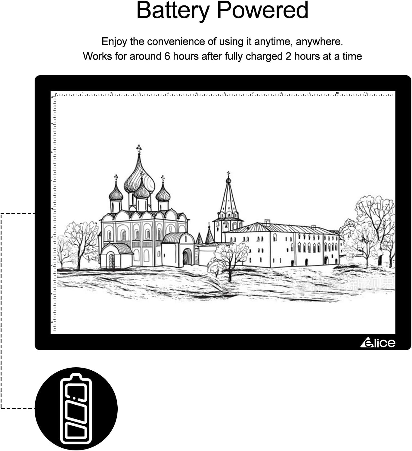 Aazon.co: Elice Rechargeable A3 Light Pad With Carry Bag, Top Clip, Foldable Stand, 3 Colors