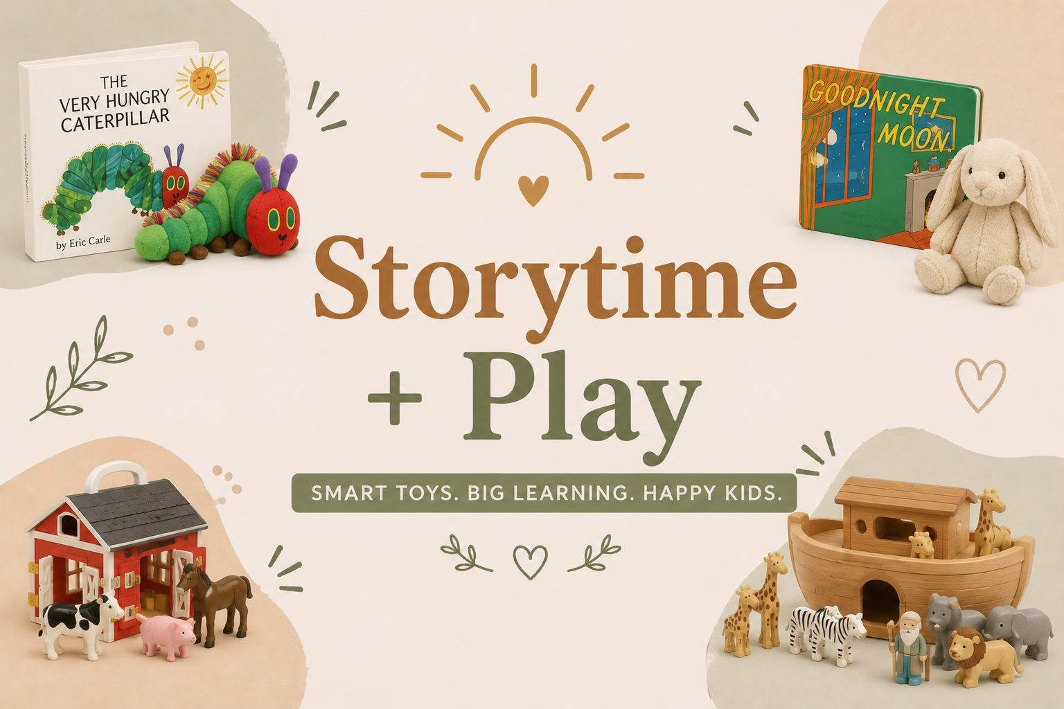 Storytime + Play: Hands-On Learning Toys Inspired by Favorite Children’s Books cover photo collage