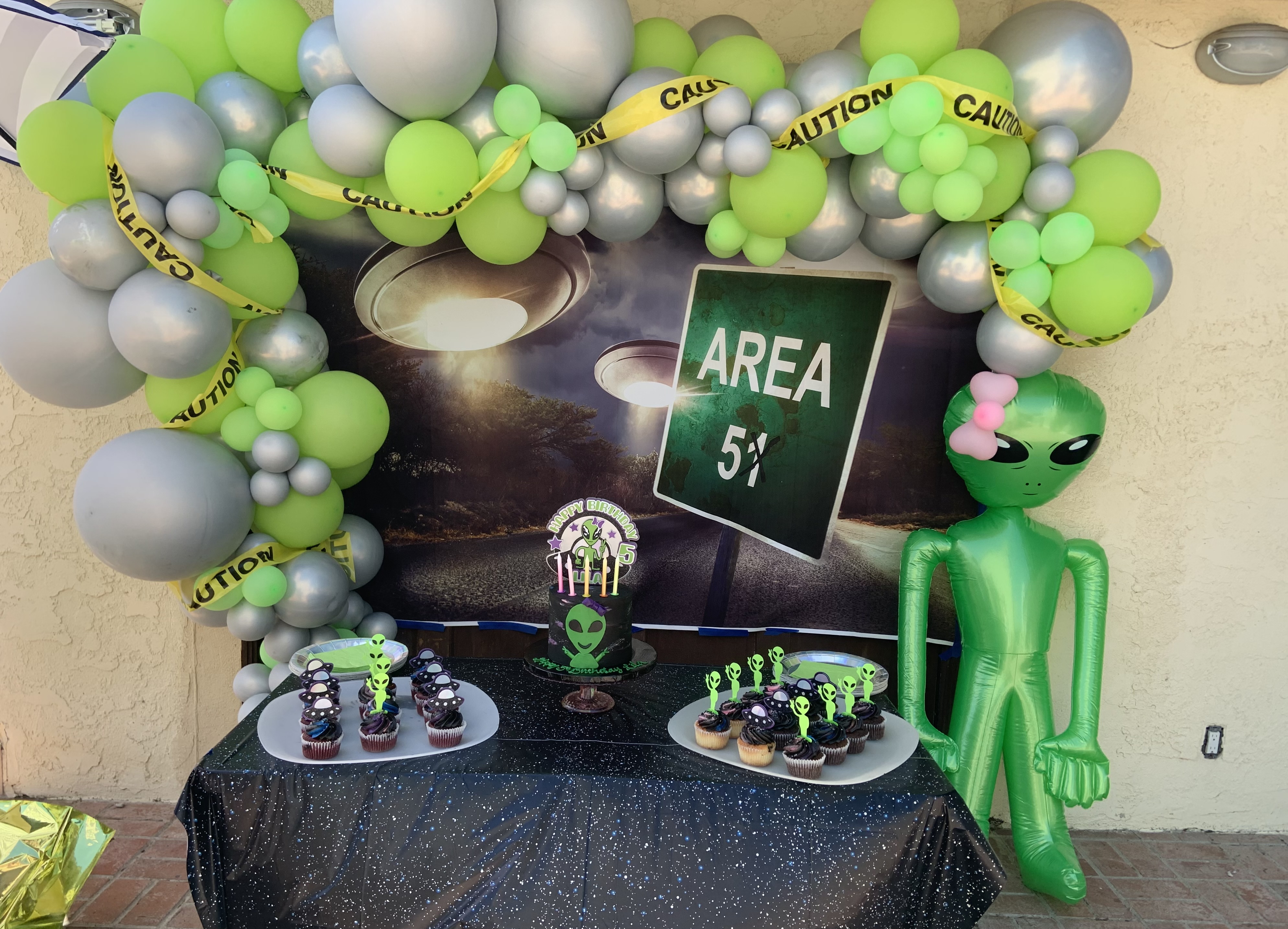 Out of this world: Alien theme party cover photo collage