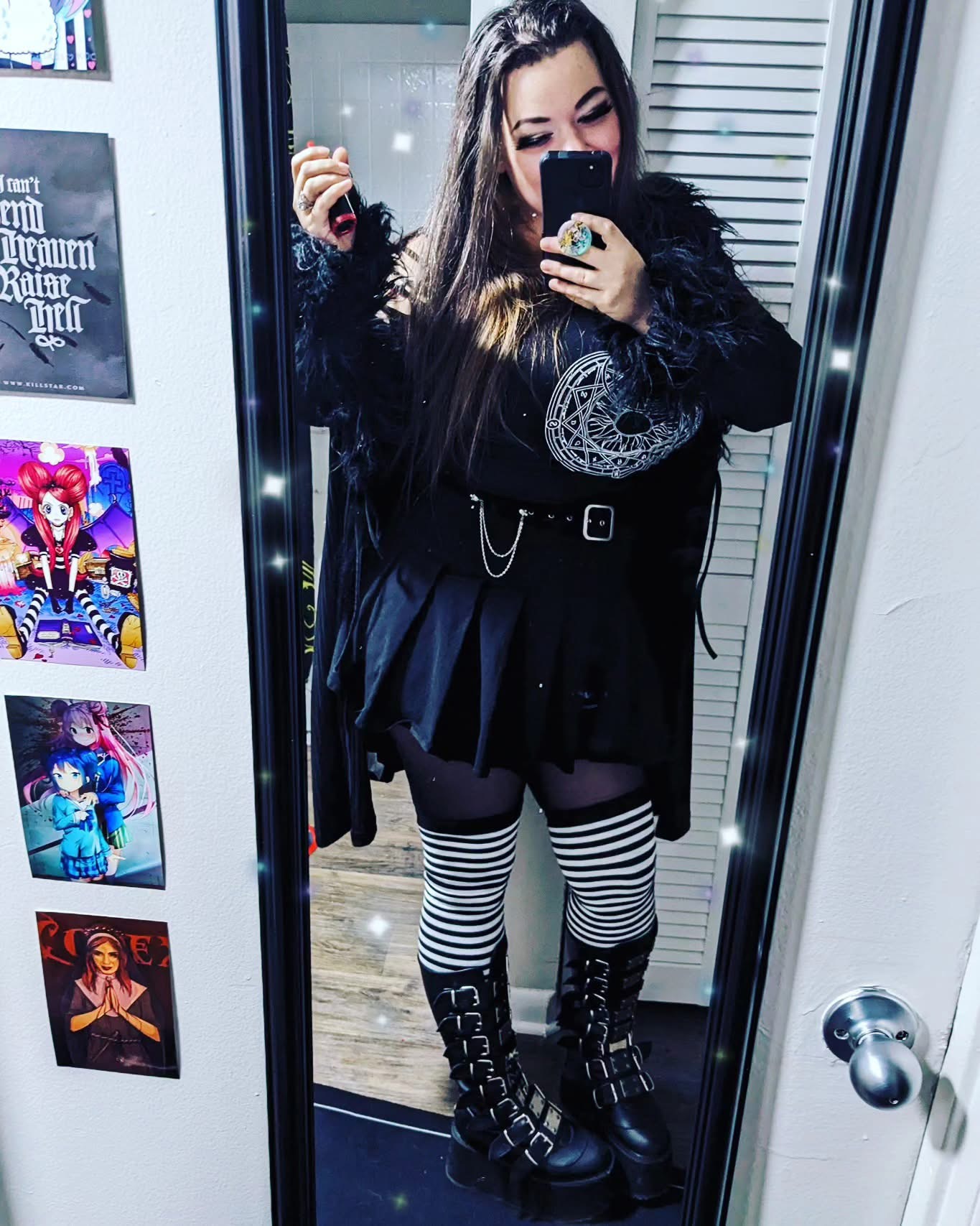 Woman's fashion blacker than my soul cover photo collage