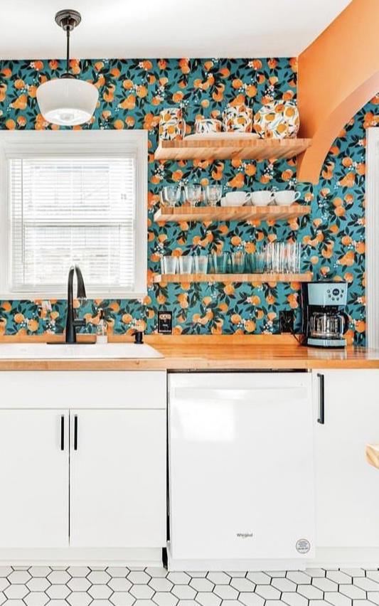 Wallpaper that makes a BIG impact (think accent wall!) cover photo collage