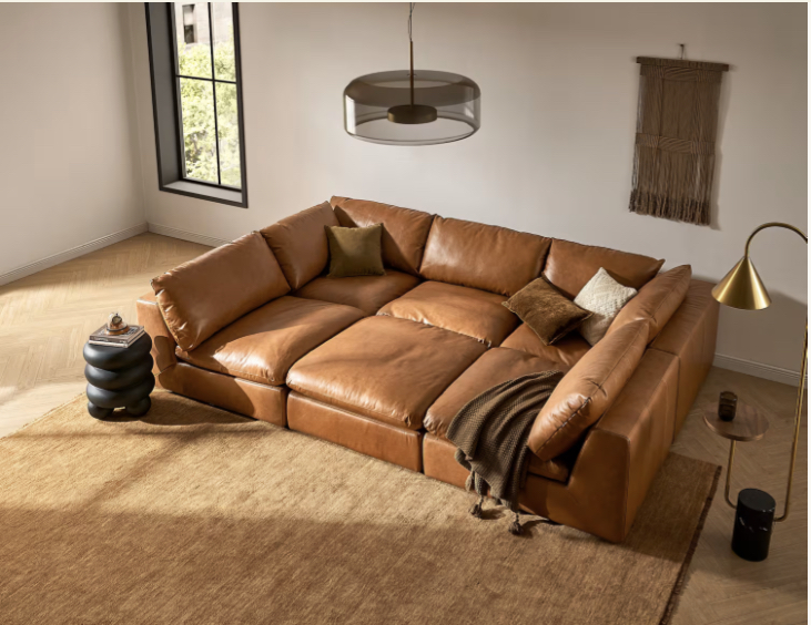 Help! 
I Fell Down a Cognac Leather Sectional Rabbit Hole -- Here's What Survived... cover photo collage