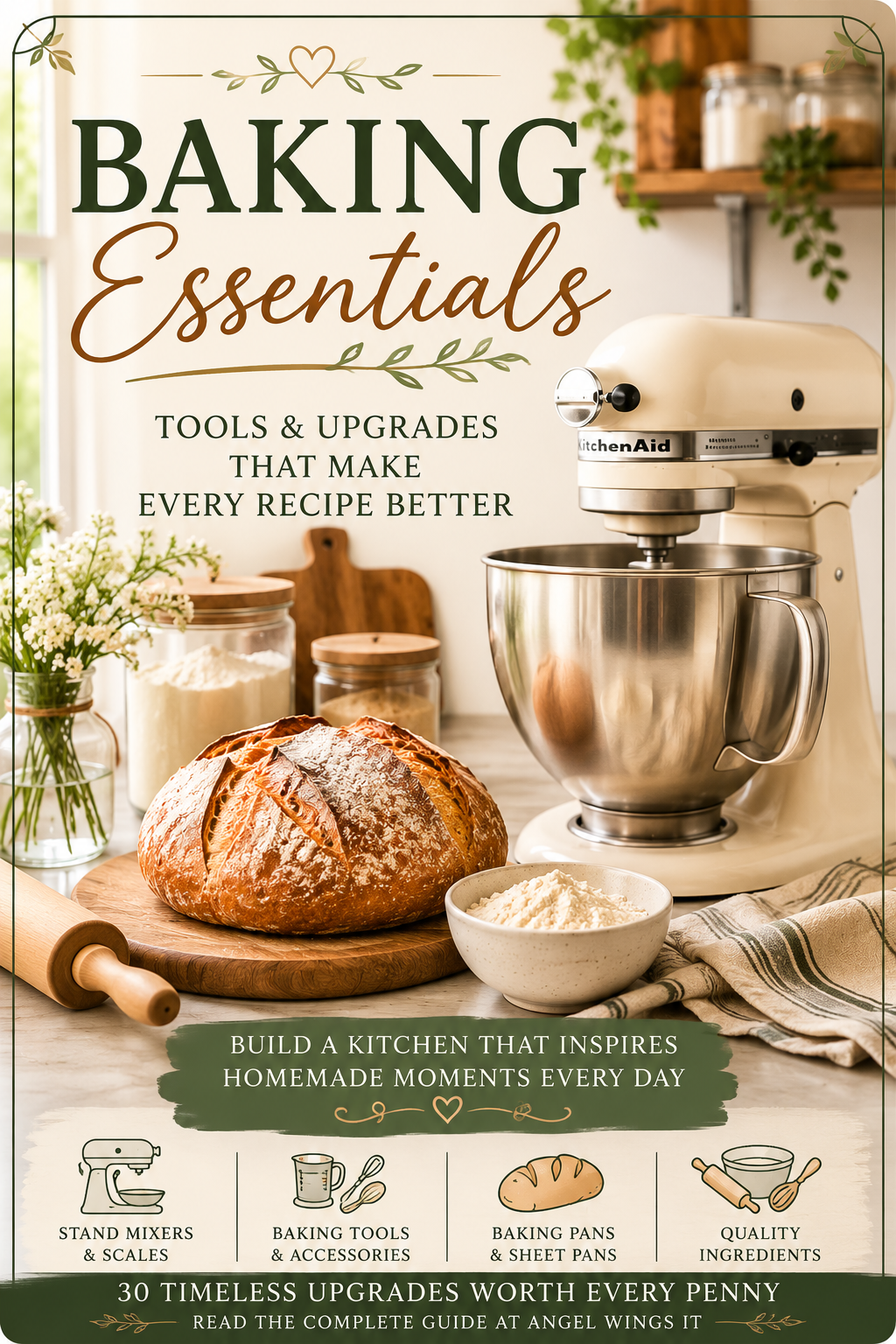 Home Bread Baking Essentials cover photo collage