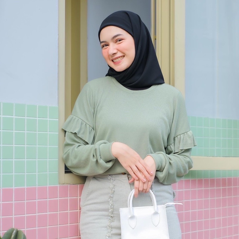 Cute Ruffle Top for Stylish Hijabers cover photo collage