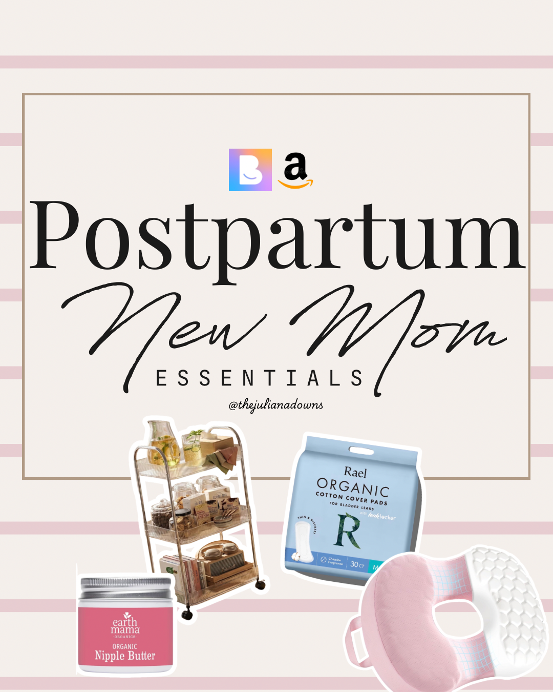 Postpartum Essentials for New Moms 🤰🏻👶🏽🍼 cover photo collage