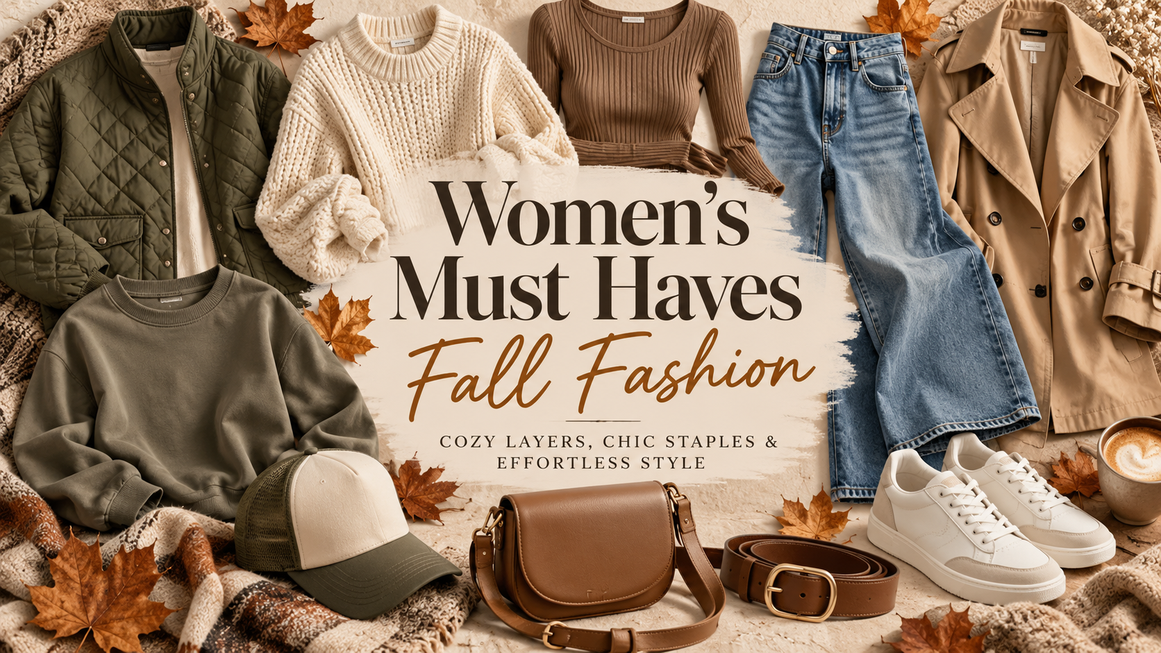 Women’s must haves fall fashion. cover photo collage