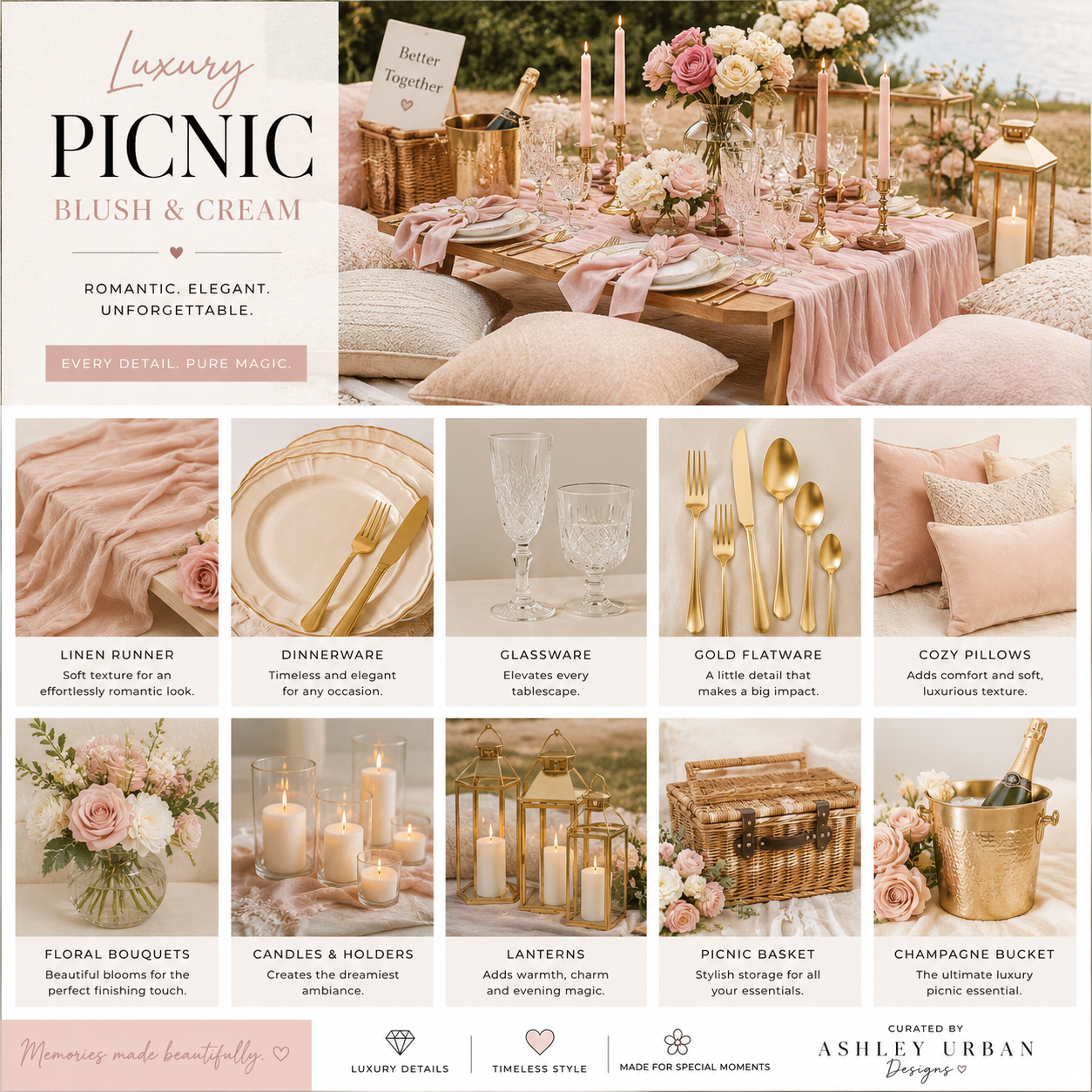 Luxury Picnic cover photo collage