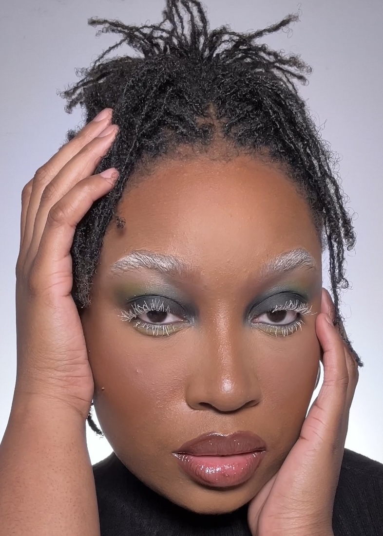 Blonde Mascara and Smokey Eyes cover photo collage