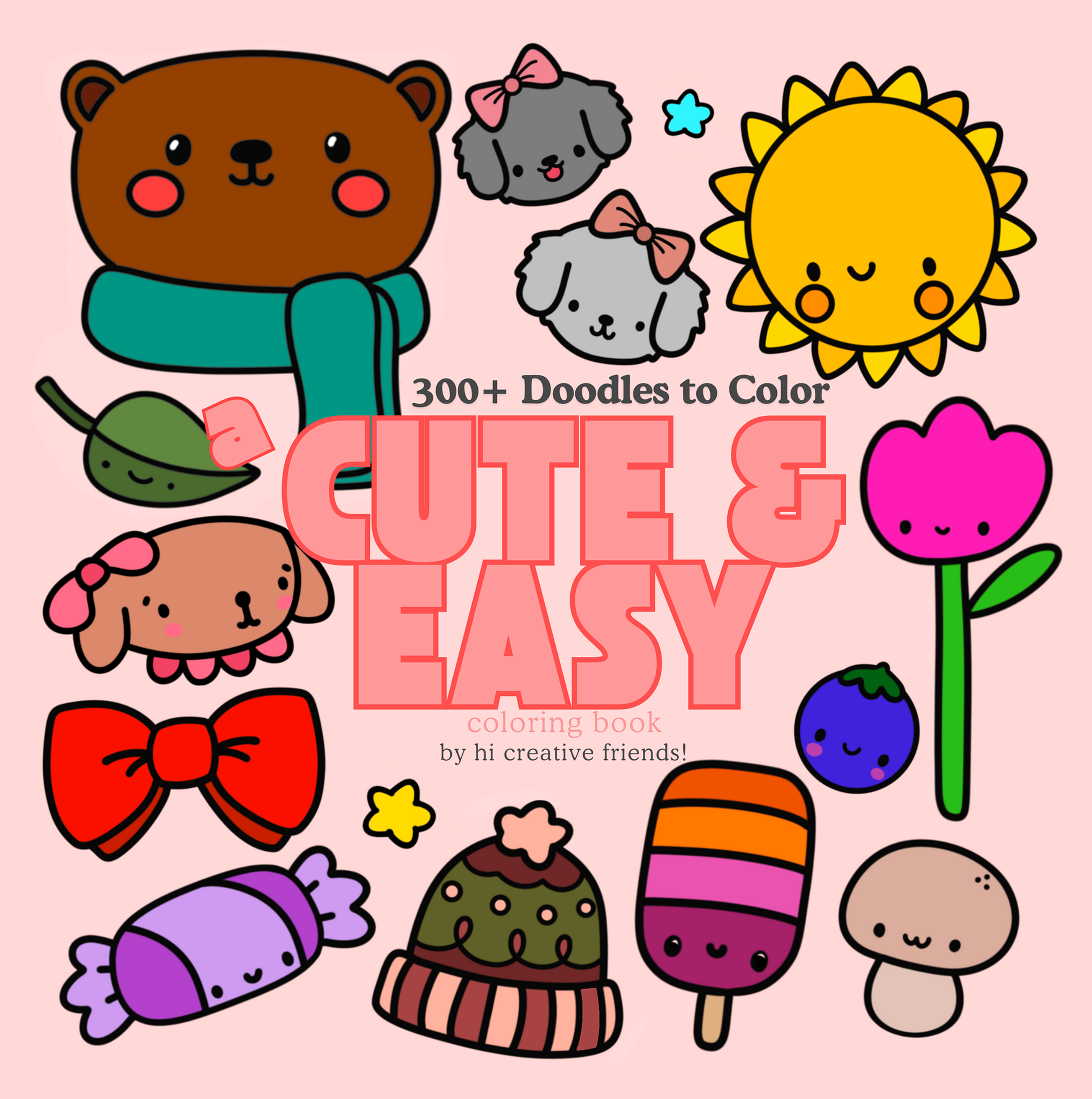 Hi Creative Friends Coloring Books cover photo collage