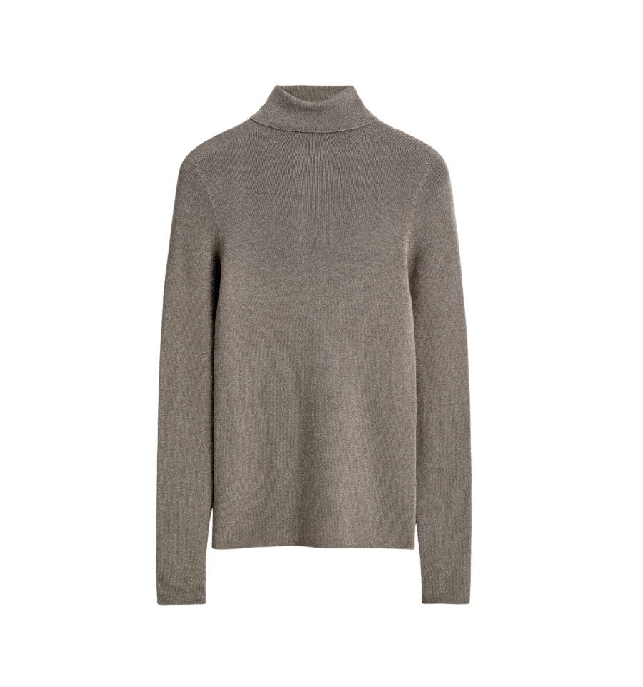 Seamless Collar Wool Sweater