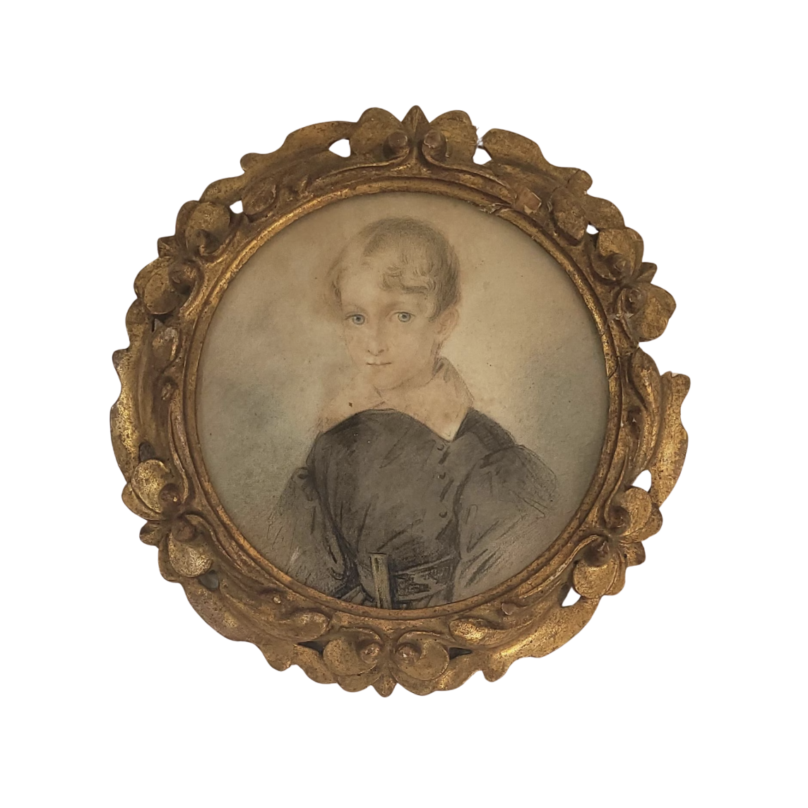 Antique Miniature Boy Portrait