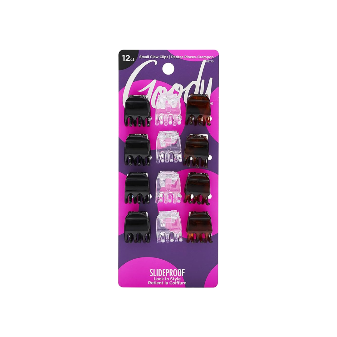 Goody Small Basic Half-Claw Clips, 12 Ct