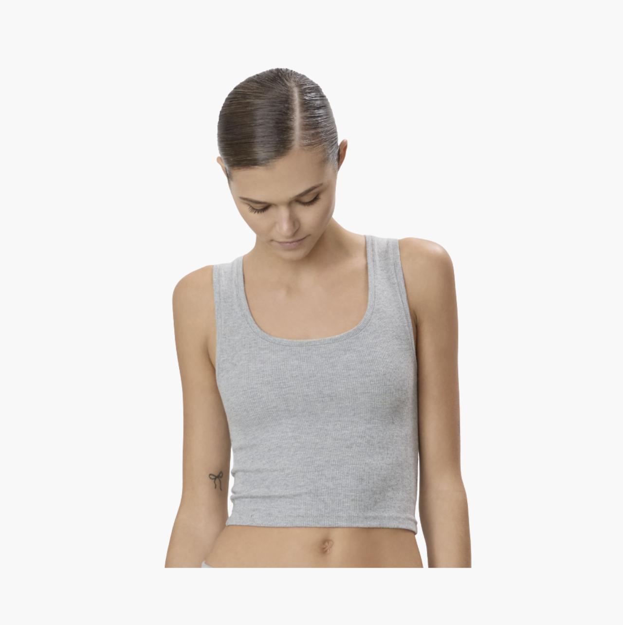 Grey Square Neck Tank
