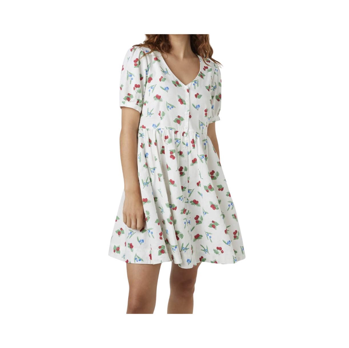 Berry Button-Down Dress