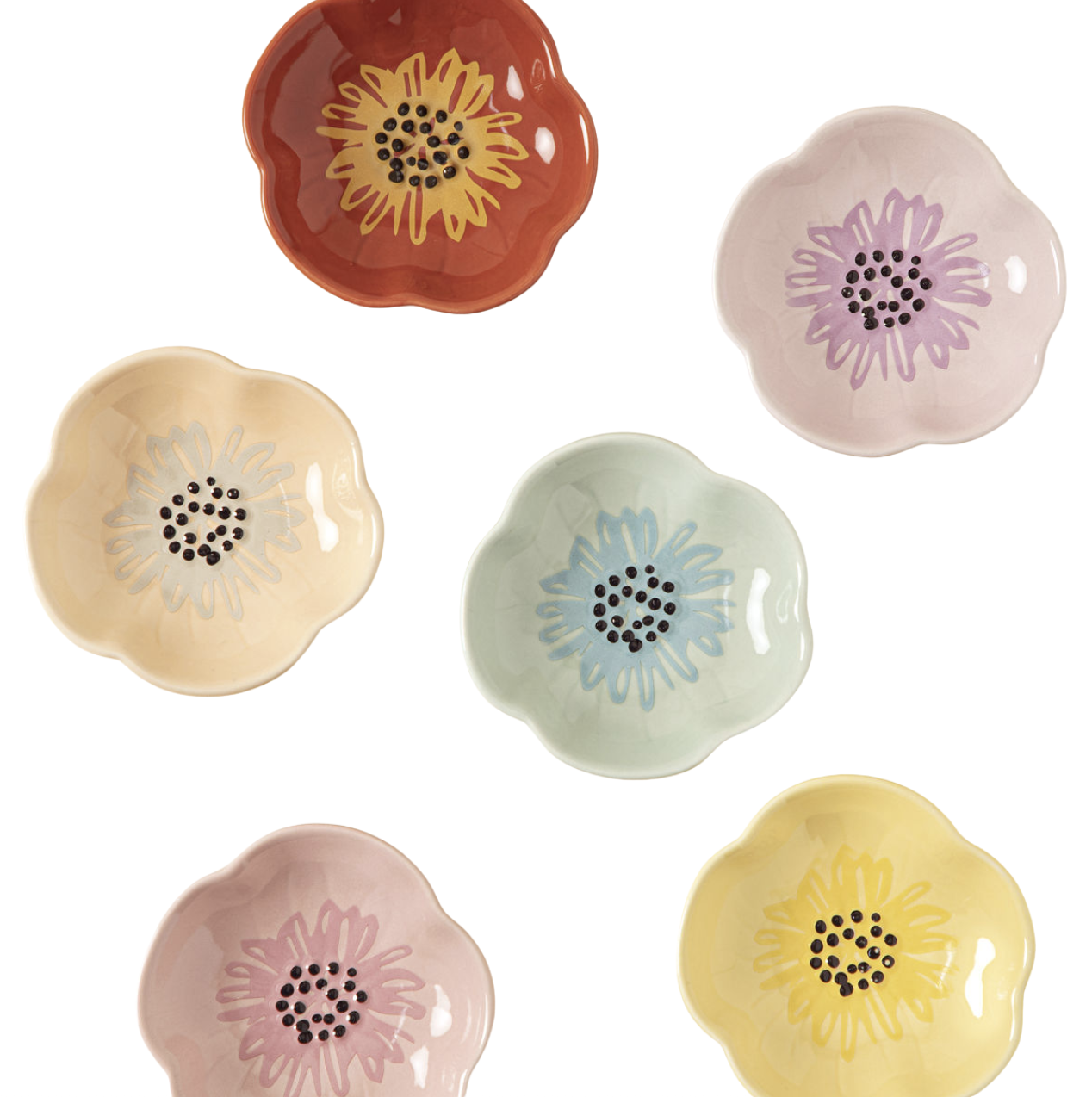Little Flower Snack Bowls (Set of 6)