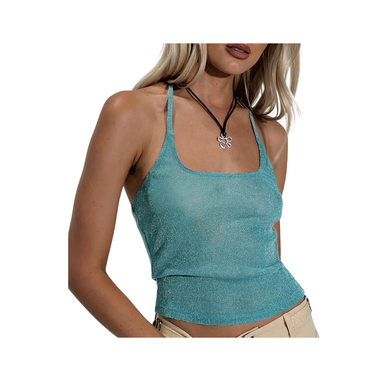 Blue Glitter Top